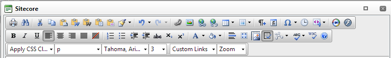 Full Rich Text Editor Toolbar