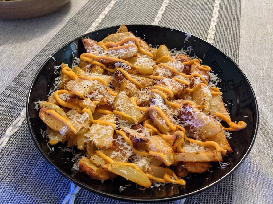 Air Fried Potatoes with Spicy Mayo