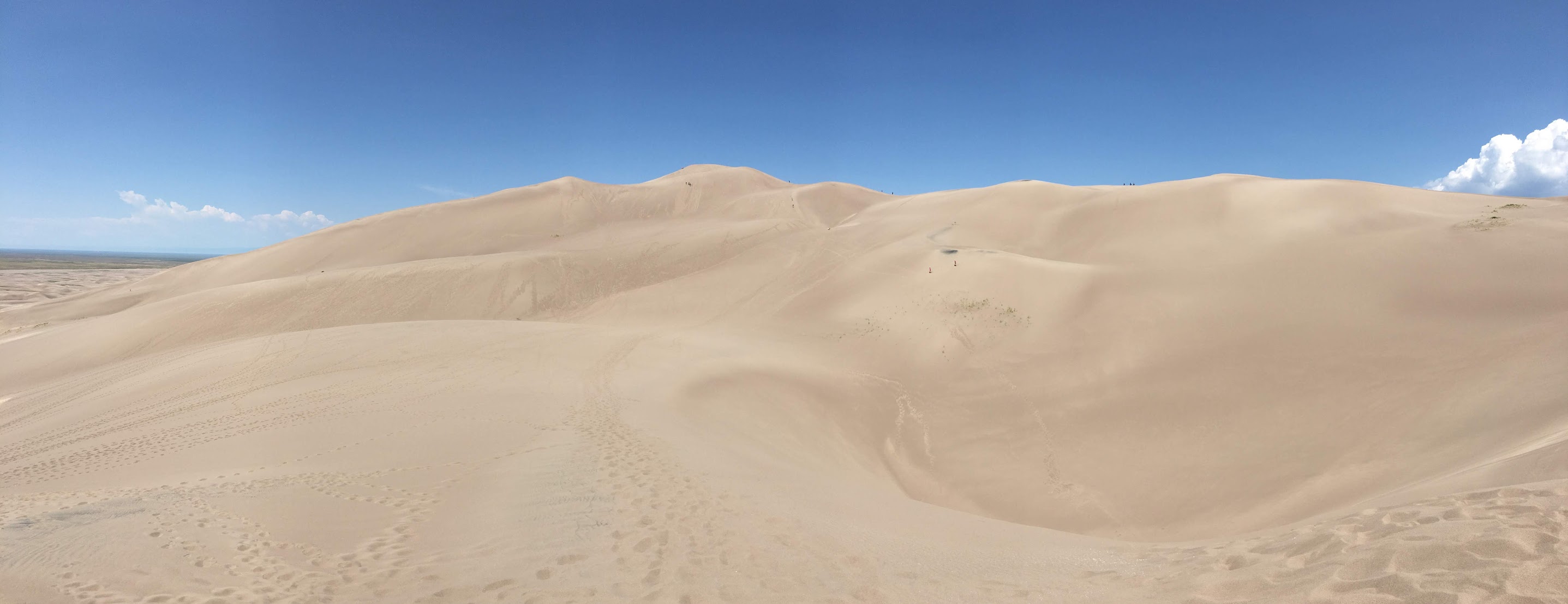 Hiking the crest of the dunes